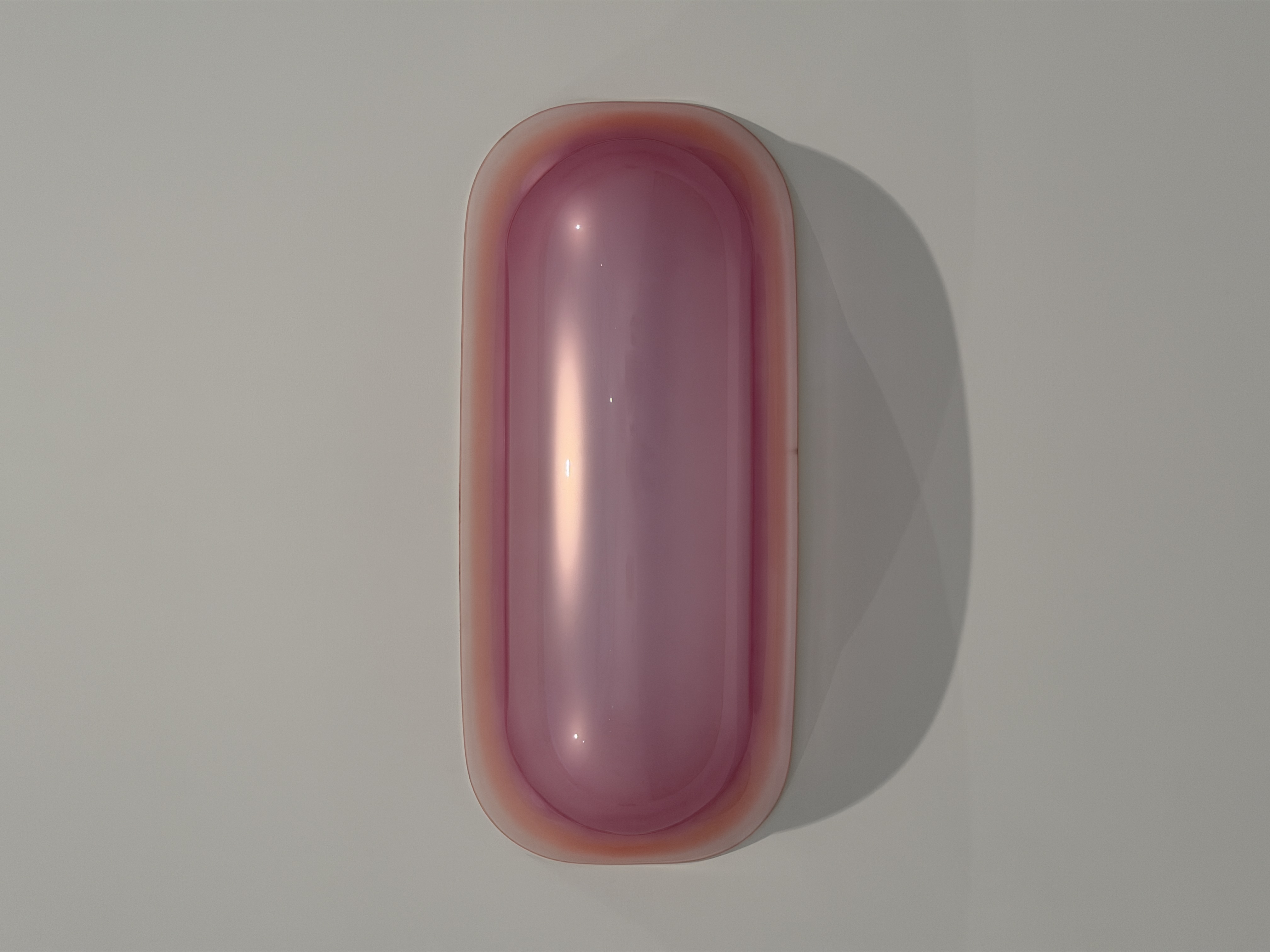 Pink glass sculpture